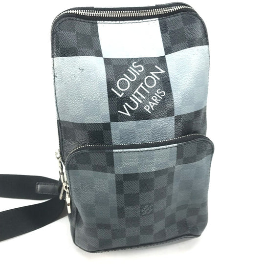 LOUIS VUITTON Sling bag N40403 Damier Graffit Giant Canvas black Damier Graphite Giant Avenue Slingback mens Used Authentic