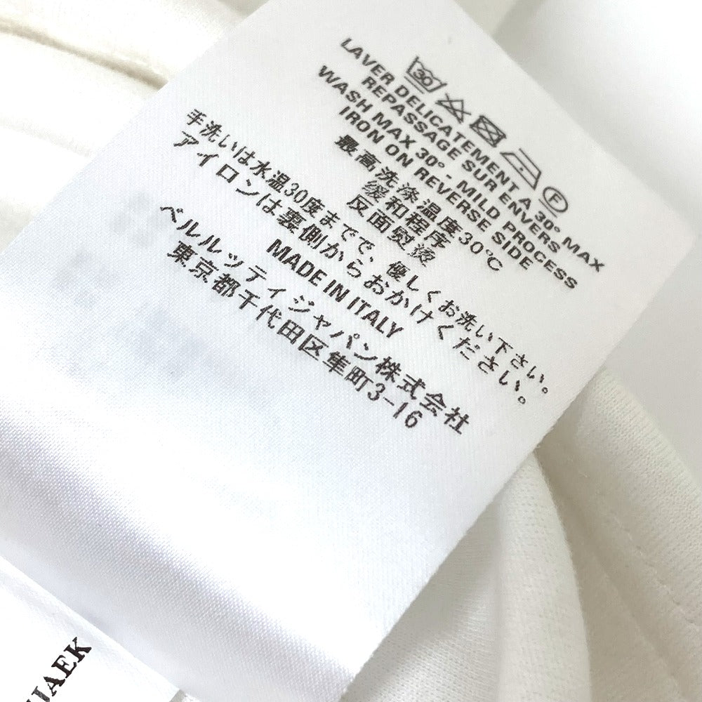 Berluti Short sleeve T-shirt cotton white All-over embroidered scrit T-shirt mens L Used Authentic