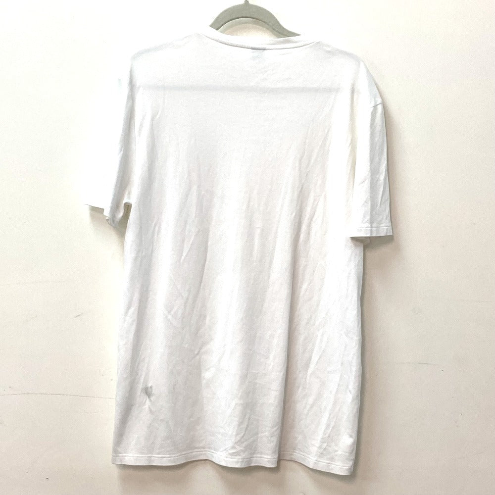 Berluti Short sleeve T-shirt cotton white All-over embroidered scrit T-shirt mens L Used Authentic