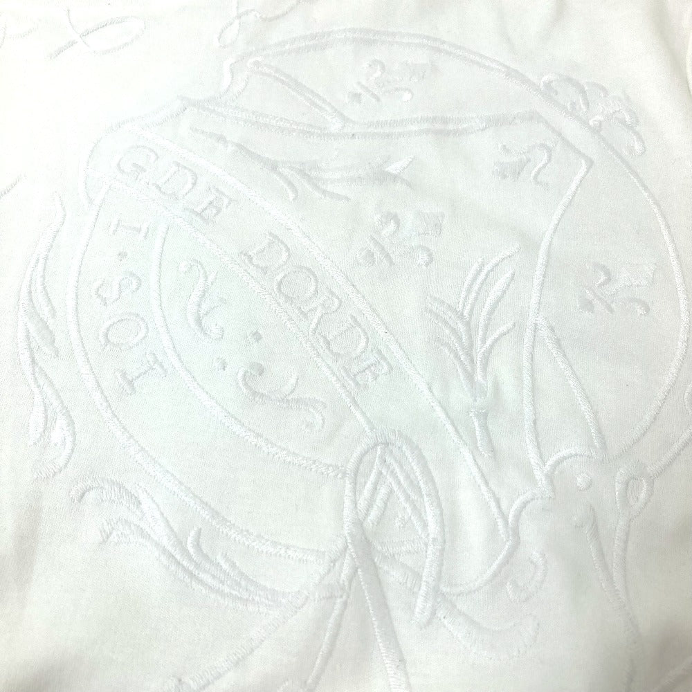 Berluti Short sleeve T-shirt cotton white All-over embroidered scrit T-shirt mens L Used Authentic