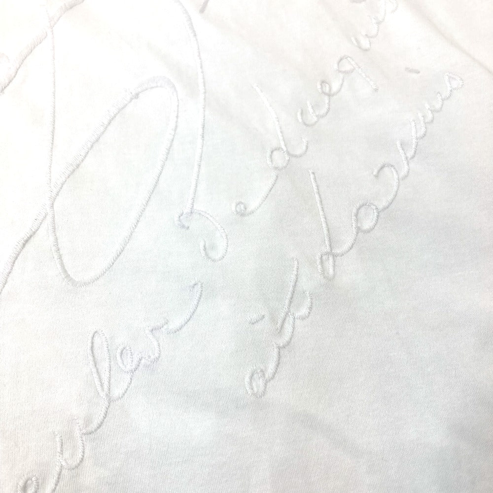 Berluti Short sleeve T-shirt cotton white All-over embroidered scrit T-shirt mens L Used Authentic