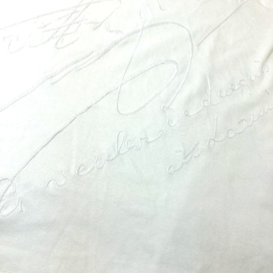 Berluti Short sleeve T-shirt cotton white All-over embroidered scrit T-shirt mens L Used Authentic