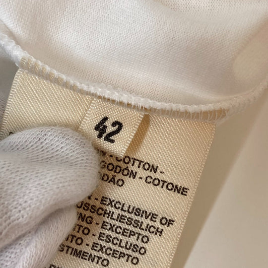 HERMES one piece cotton white apparel De Re Boucle Women 42 Used Authentic