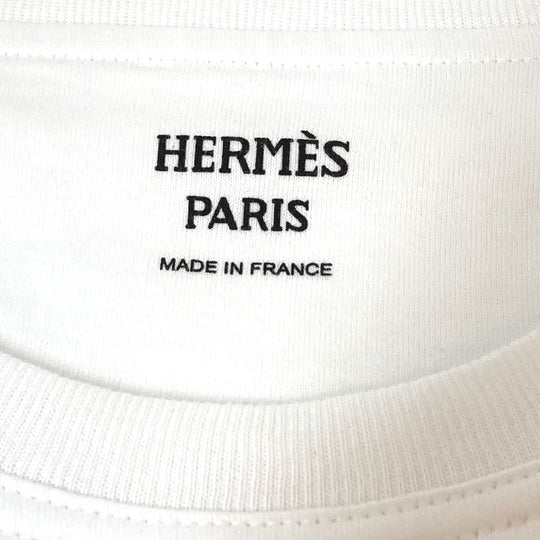 HERMES one piece cotton white apparel De Re Boucle Women 42 Used Authentic