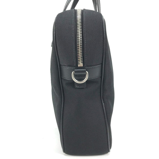 GUCCI Tote Bag 630922 Leather / canvas black Sherry line Business bag Women Used Authentic