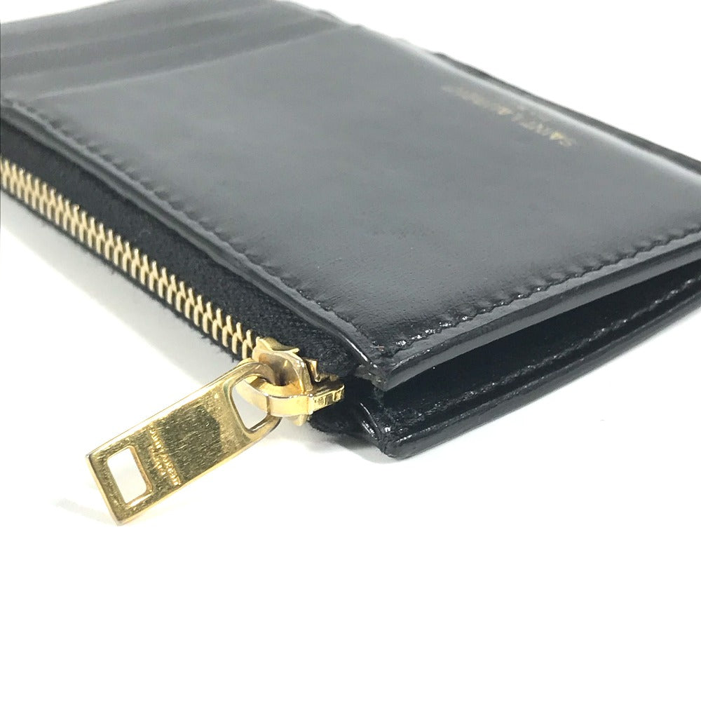 SAINT LAURENT PARIS Coin case 631992 leather black Wallet Compact Wallet Fragment case mens Used Authentic