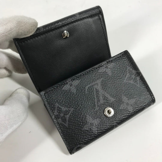 LOUIS VUITTON Trifold wallet M67630 Monogram Eclipse Canvas black Monogram Eclipse Discovery Compact