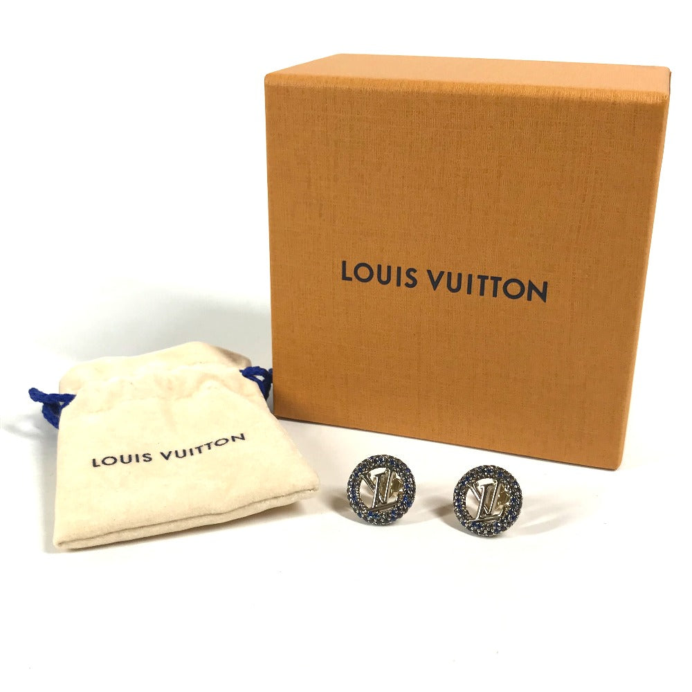 LOUIS VUITTON Pierce M01454 metal gold Rhinestone Pierce Louise Tresor Women Secondhand Authentic
