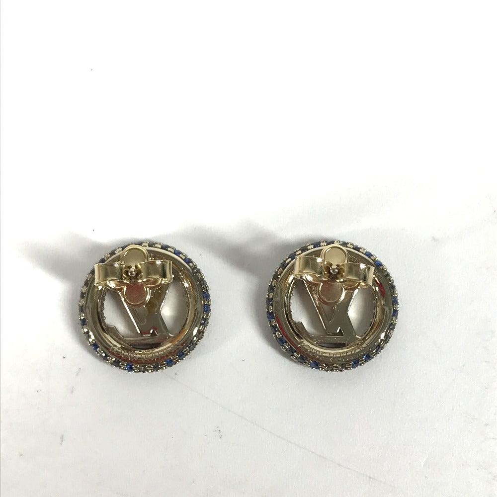 LOUIS VUITTON Pierce M01454 metal gold Rhinestone Pierce Louise Tresor Women Secondhand Authentic