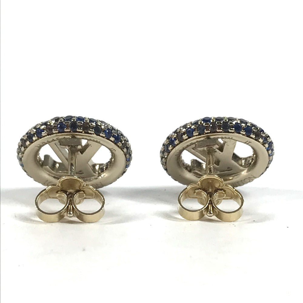 LOUIS VUITTON Pierce M01454 metal gold Rhinestone Pierce Louise Tresor Women Secondhand Authentic