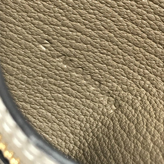 HERMES Trifold wallet Shave Gold Metal Bearn combine Women Used Authentic