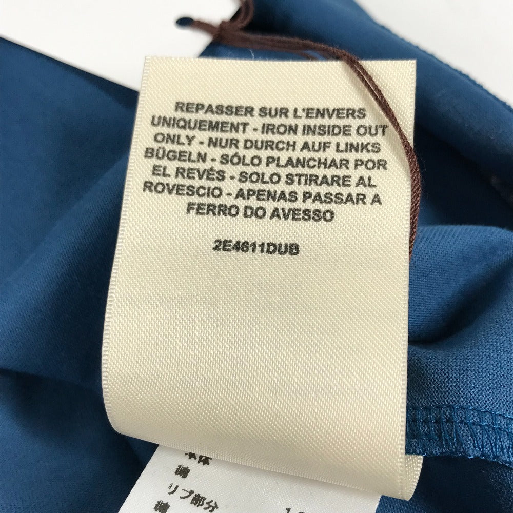HERMES Short sleeve T-shirt cotton blue apparel tops short sleeves embroidered pocket Women 34 Used Authentic