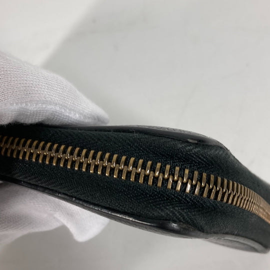 GUCCI Long Wallet Purse 496317 leather black logo mens Used Authentic