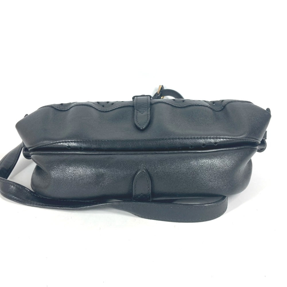 LOUIS VUITTON Shoulder Bag M94072 Calf leather black Perfo Flore Saumur30