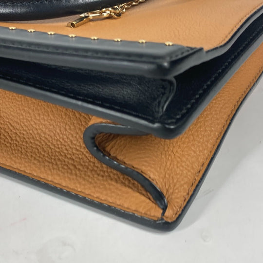 LOUIS VUITTON Handbag M51654 leather beige Studs Bicolor Coeur Marly PM Women Used Authentic