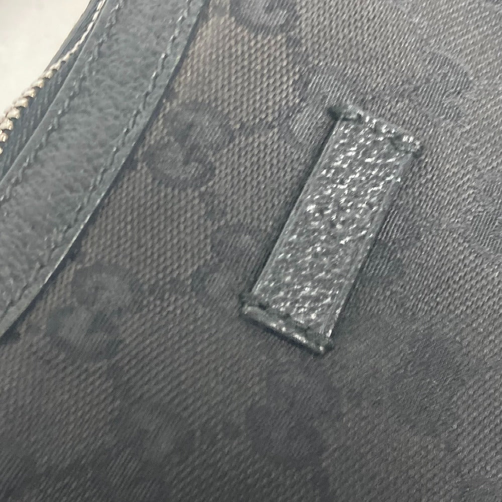 GUCCI Shoulder Bag 122790 GG canvas / leather black GG mens Used Authentic