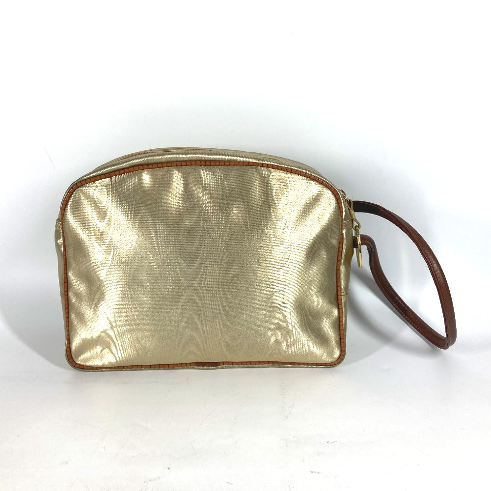 LOEWE Shoulder Bag Leather, Canvas gold vintage anagram Women Used Authentic