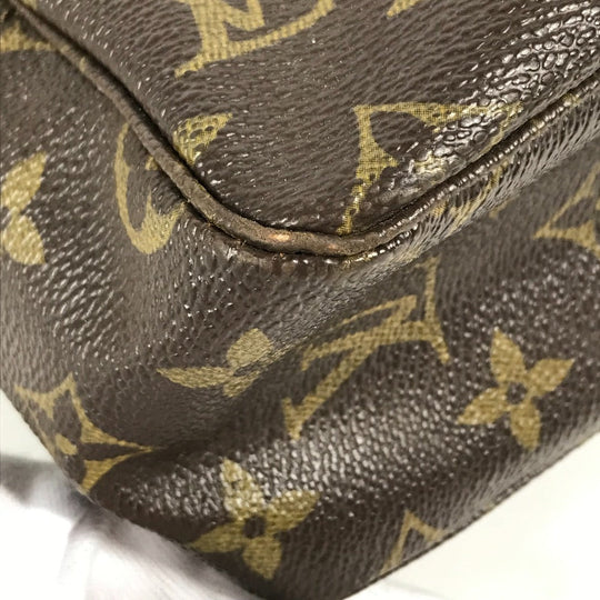 LOUIS VUITTON Cosmetics Pouch M47522 Monogram canvas Brown Monogram Truth Cracking Ty 28 Women Used Authentic