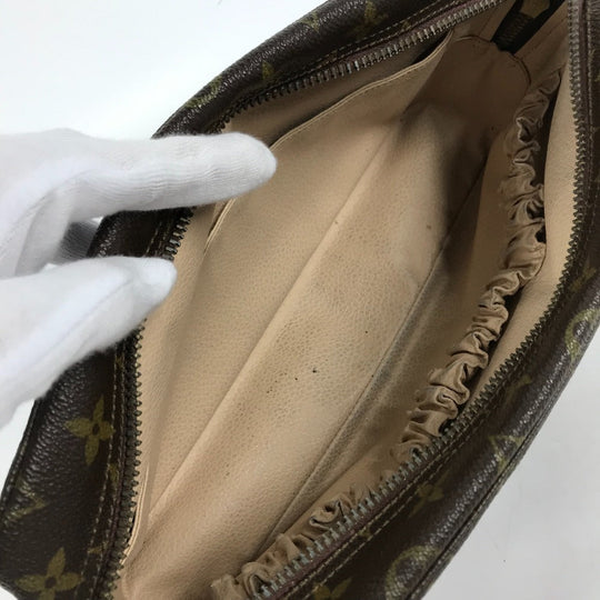 LOUIS VUITTON Cosmetics Pouch M47522 Monogram canvas Brown Monogram Truth Cracking Ty 28 Women Used Authentic