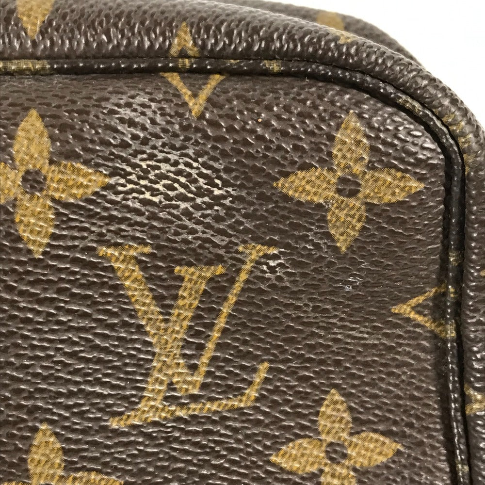 LOUIS VUITTON Cosmetics Pouch M47524 Monogram canvas Brown Monogram Truth Cracking T 23 Women Used Authentic