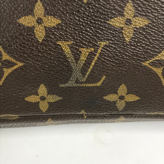 LOUIS VUITTON Cosmetics Pouch M47524 Monogram canvas Brown Monogram Truth Cracking T 23 Women Used Authentic