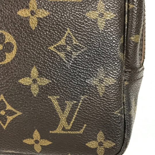 LOUIS VUITTON Cosmetics Pouch M47524 Monogram canvas Brown Monogram Truth Cracking T 23 Women Used Authentic
