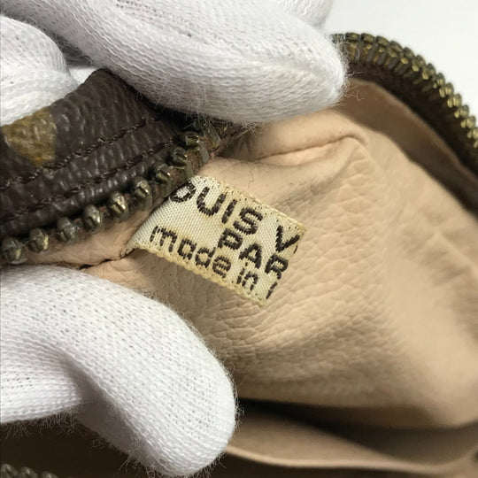 LOUIS VUITTON Cosmetics Pouch M47524 Monogram canvas Brown Monogram Truth Cracking T 23 Women Used Authentic