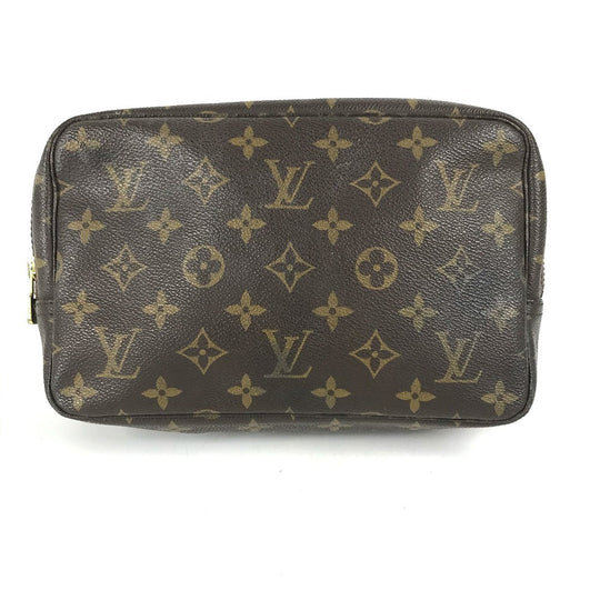 LOUIS VUITTON Cosmetics Pouch M47524 Monogram canvas Brown Monogram Truth Cracking T 23 Women Used Authentic