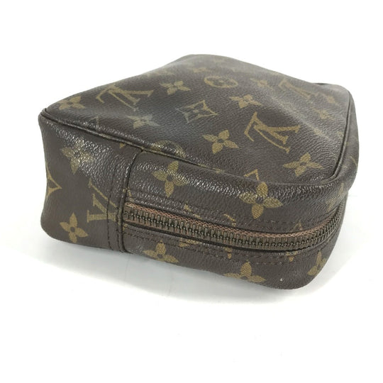 LOUIS VUITTON Cosmetics Pouch M47524 Monogram canvas Brown Monogram Truth Cracking T 23 Women Used Authentic