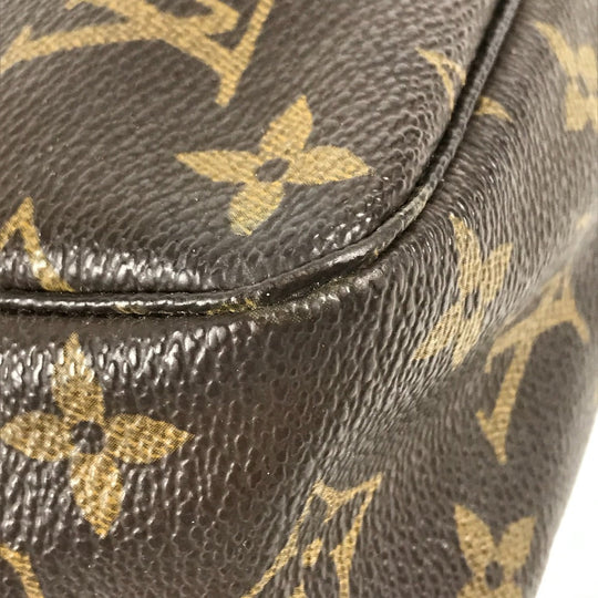 LOUIS VUITTON Cosmetics Pouch M47524 Monogram canvas Brown Monogram Truth Cracking T 23 Women Used Authentic