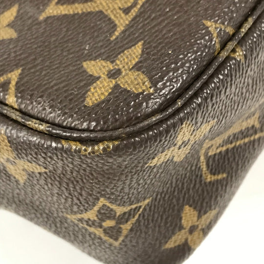 LOUIS VUITTON Cosmetics Pouch M47524 Monogram canvas Brown Monogram Truth Cracking T 23 Women Used Authentic