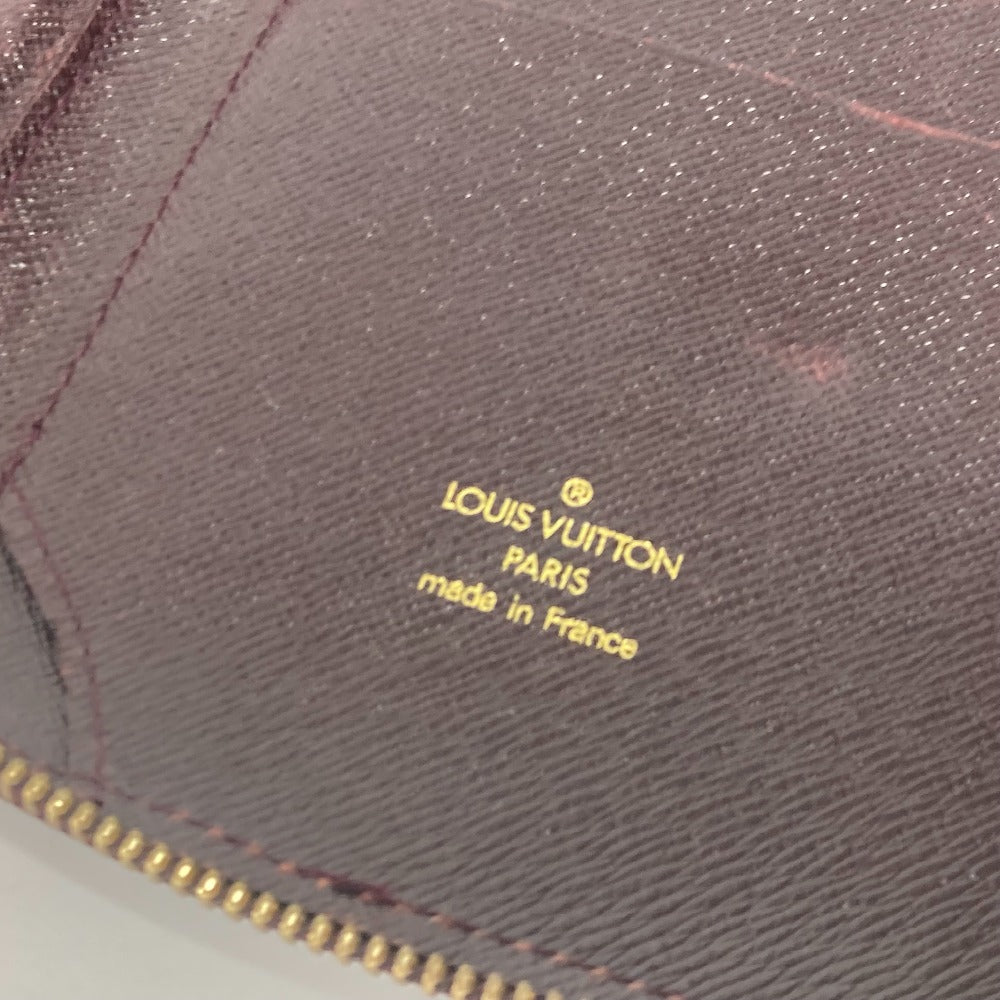 LOUIS VUITTON Long Wallet Purse M30656 Taiga Leather wine-red Taiga Organizer Atoll mens Used Authentic