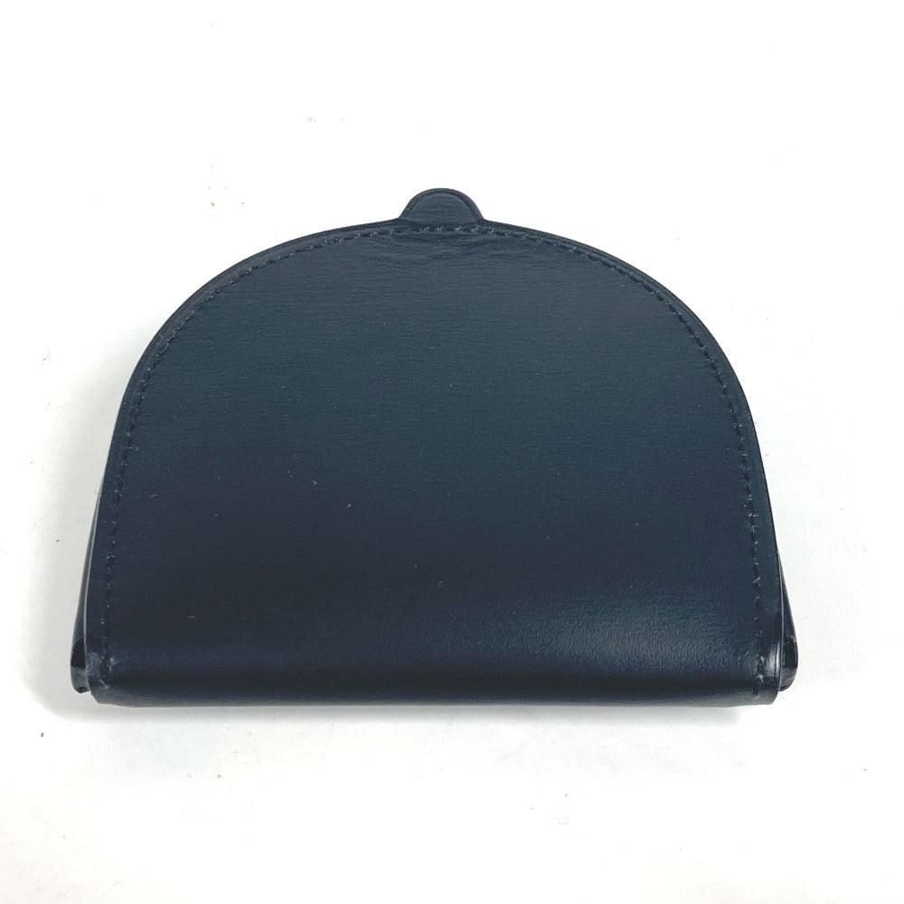 CARTIER Coin case leather black Must Line logo mens Used Authentic