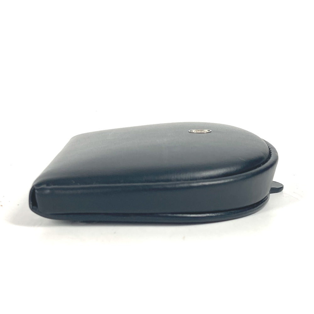 CARTIER Coin case leather black Must Line logo mens Used Authentic