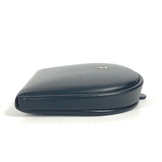 CARTIER Coin case leather black Must Line logo mens Used Authentic