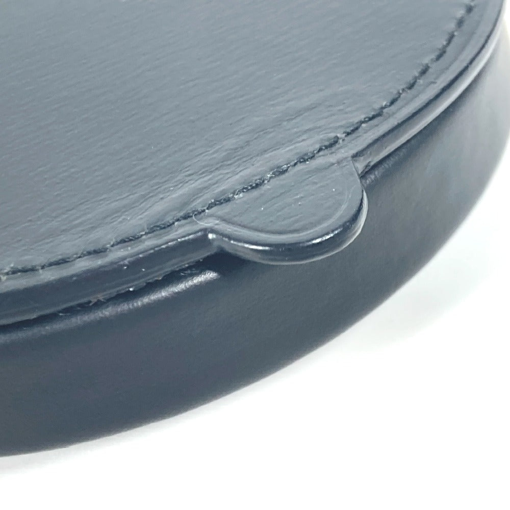 CARTIER Coin case leather black Must Line logo mens Used Authentic