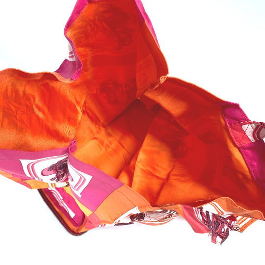 HERMES Handbag Buffel skipper Red Bags Eco Bags Folding Silky pop Women Secondhand Authentic