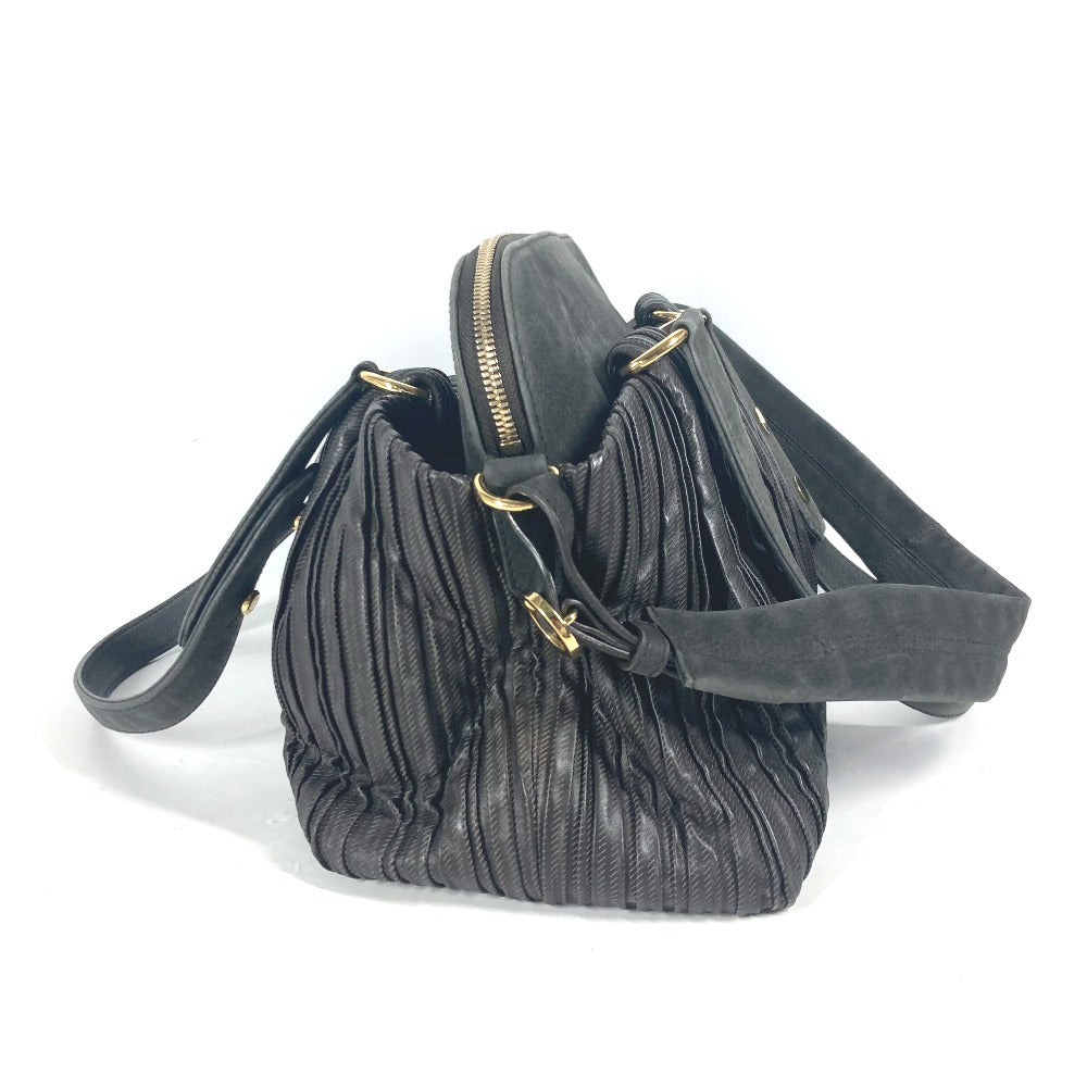 BVLGARI Shoulder Bag leather Dark brown type Leoni Women Used Authentic
