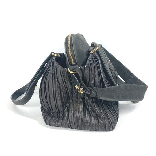 BVLGARI Shoulder Bag leather Dark brown type Leoni Women Used Authentic