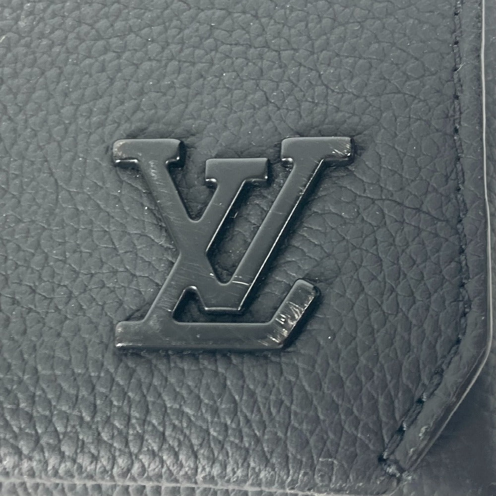 LOUIS VUITTON Shoulder Bag M82085 Cowhide leather black LV Aerogram Fastline Wearable Wallet mens Used Authentic