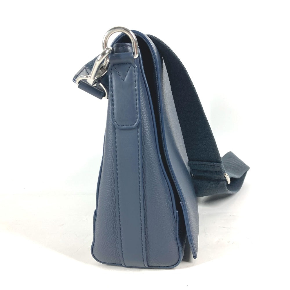 LOUIS VUITTON Shoulder Bag M21363 Cowhide leather Navy LV Aerogram takeoff messenger mens Used Authentic
