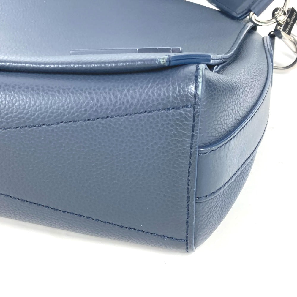 LOUIS VUITTON Shoulder Bag M21363 Cowhide leather Navy LV Aerogram takeoff messenger mens Used Authentic