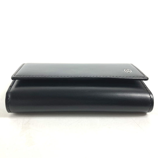 CARTIER Key case Key holder  leather black Pasha 6 rows Women Used Authentic