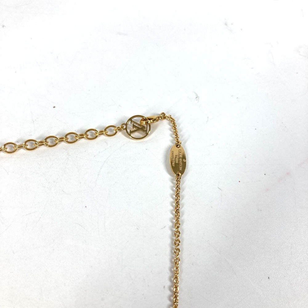 LOUIS VUITTON Necklace M69618 metal gold Chain Essential V Pearl Women Used Authentic