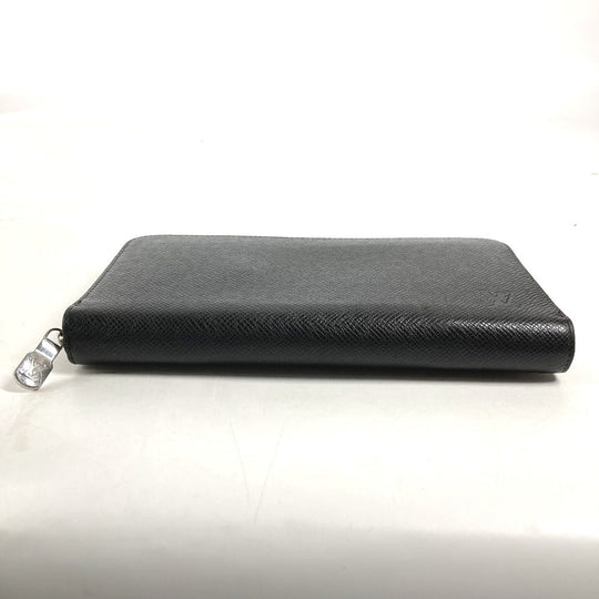 LOUIS VUITTON Long Wallet Purse M30056 Taiga Leather black Taiga Zippy Organizer NM mens Used Authentic
