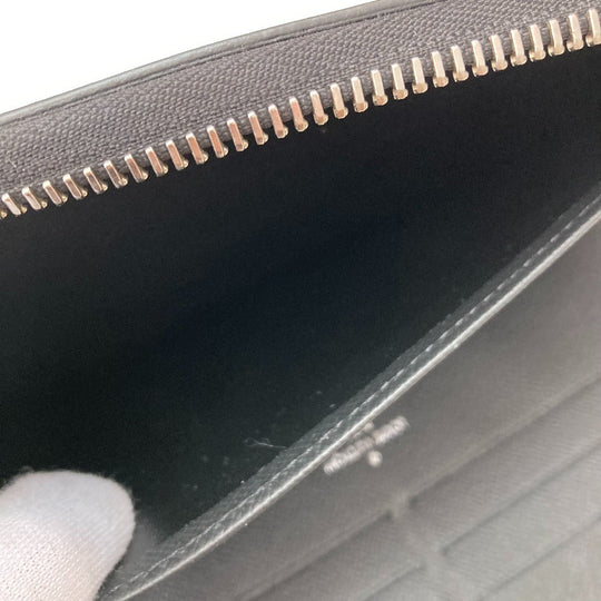 LOUIS VUITTON Long Wallet Purse M30056 Taiga Leather black Taiga Zippy Organizer NM mens Used Authentic