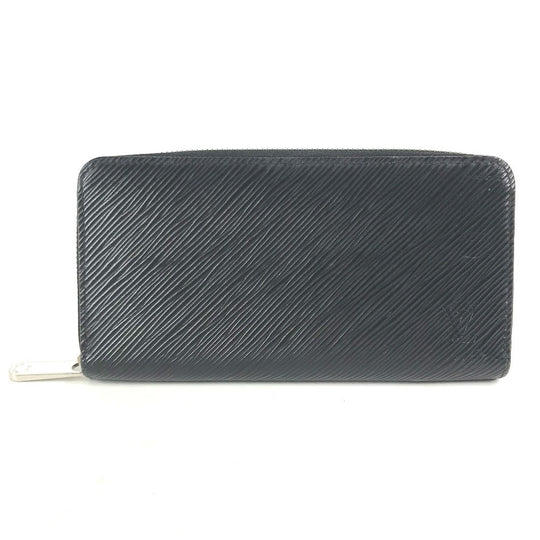LOUIS VUITTON Long Wallet Purse M64838 Epi Leather black Epi Zippy wallet Women Used Authentic