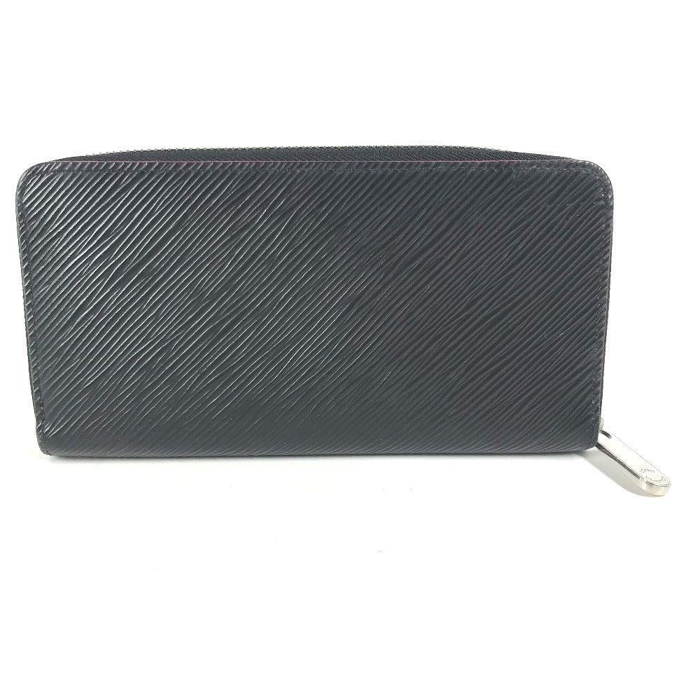 LOUIS VUITTON Long Wallet Purse M64838 Epi Leather black Epi Zippy wallet Women Used Authentic