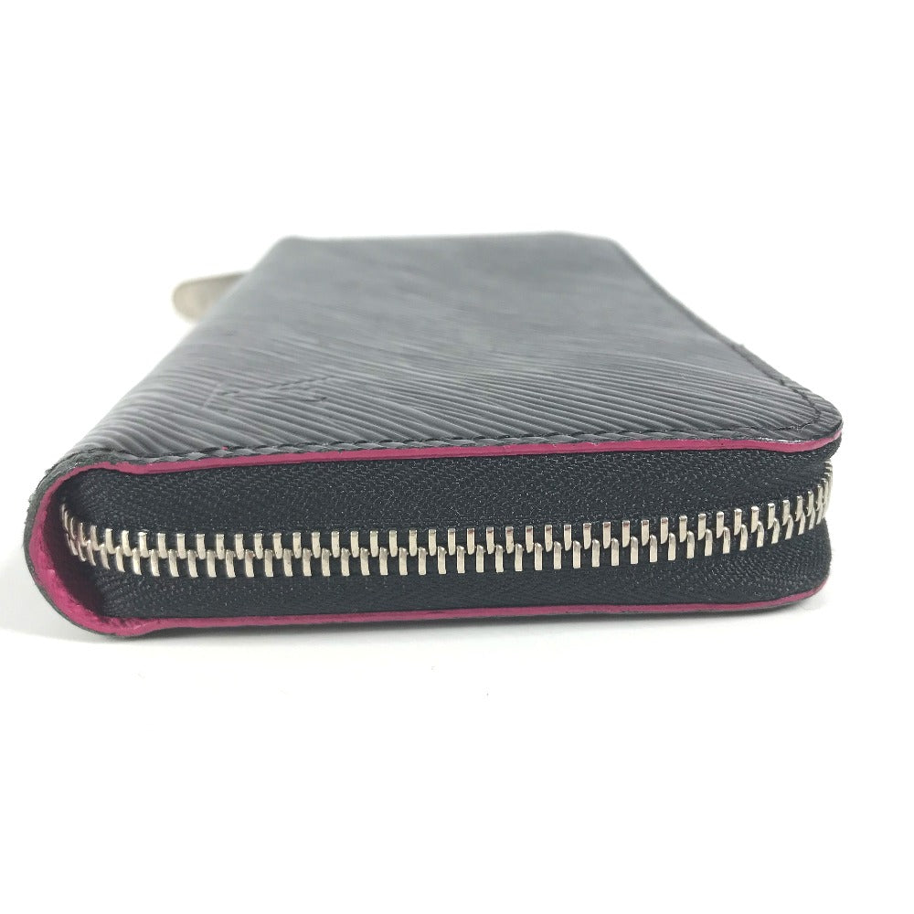 LOUIS VUITTON Long Wallet Purse M64838 Epi Leather black Epi Zippy wallet Women Used Authentic