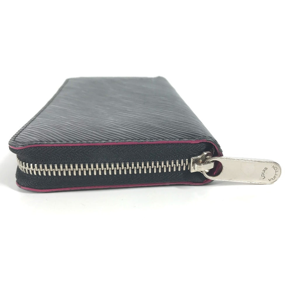 LOUIS VUITTON Long Wallet Purse M64838 Epi Leather black Epi Zippy wallet Women Used Authentic